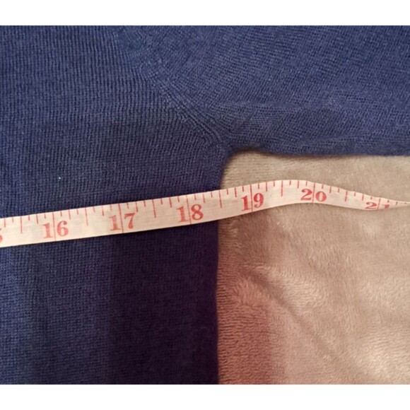 Banana Republic Men's Merino Wool Warm Sweater Blue Crew Neck Cozy Knit Medium - Picture 6 of 10